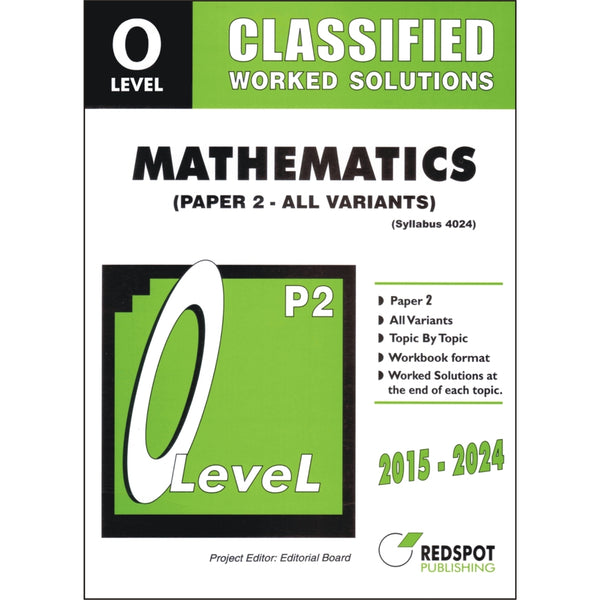 Redspot O Level Classified Mathematics P2 (All Variants)