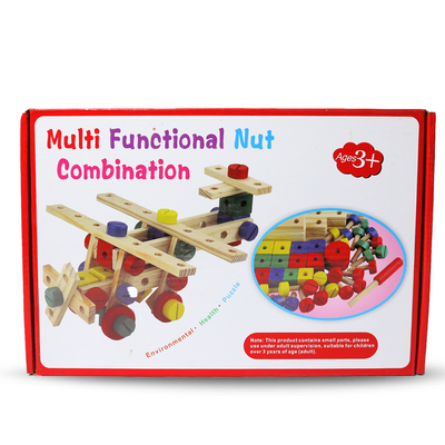 Wooden Multi Functional Nut Combination Game for Kids