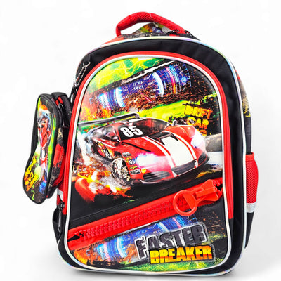 Glossy Bird Racing Car School Bag + Lunch Bag GB2609