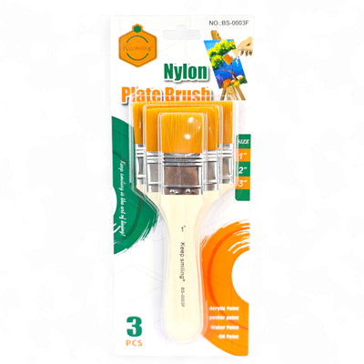 Keep Smiling Nylon Plate Brush 3Pcs
