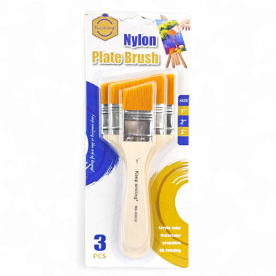 Keep Smiling Nylon Plate Brush 3Pcs