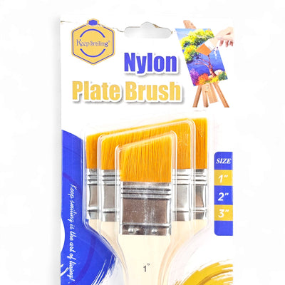 Keep Smiling Nylon Plate Brush 3Pcs
