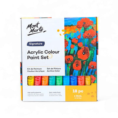 Mont Marte Acrylic Paint Set 36ml- 18 Colors