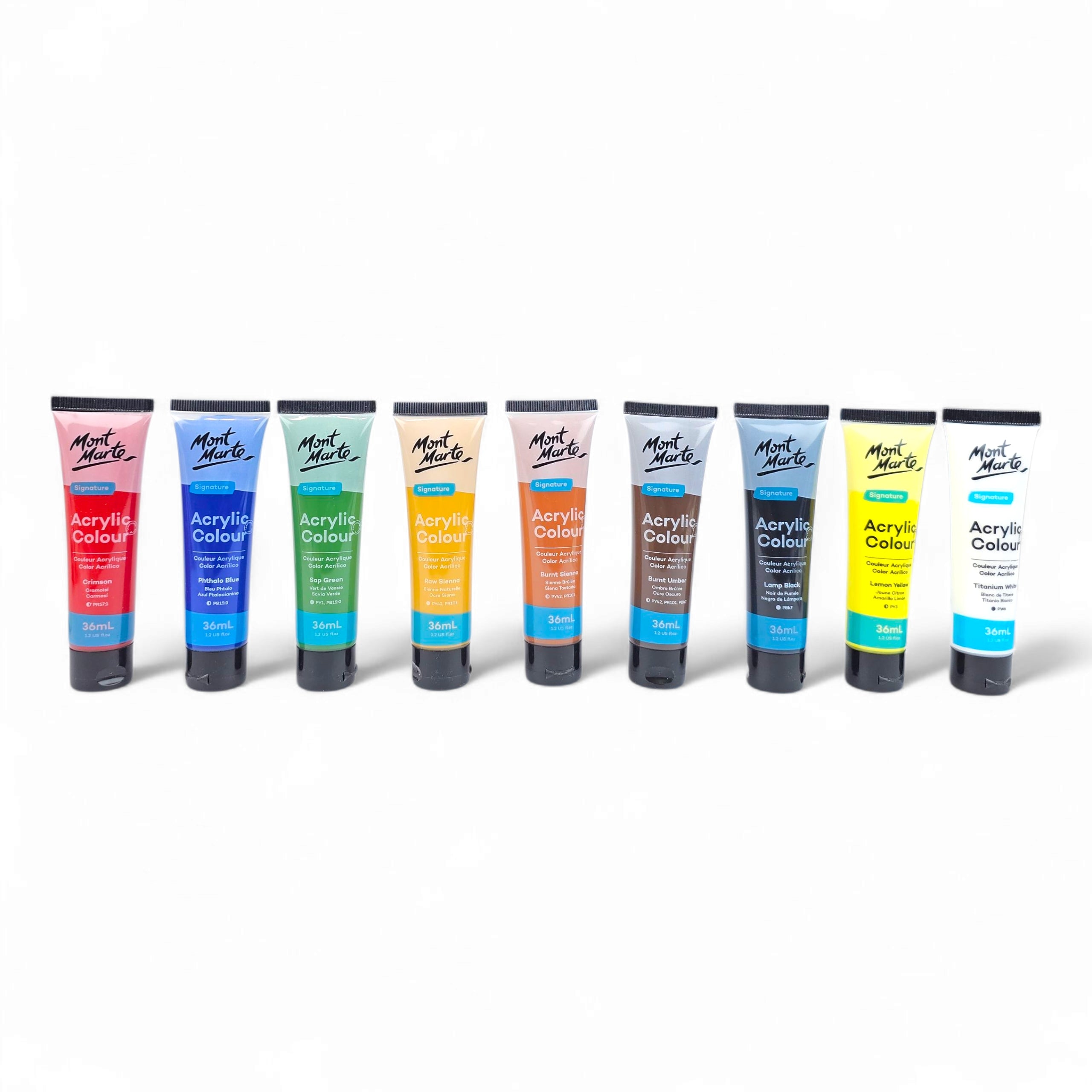 Mont Marte Acrylic Paint Set 36ml- 18 Colors