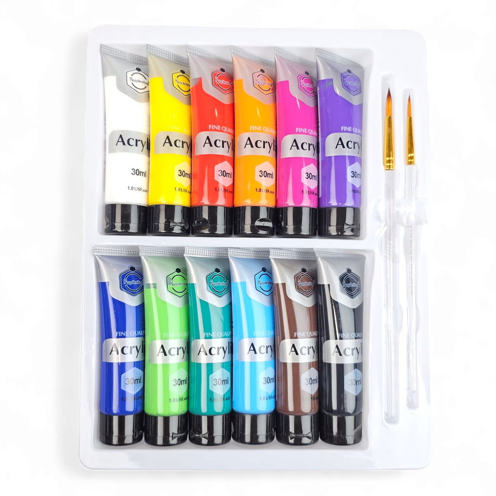 Keep Smiling Acrylic Paint Set 30ml - 12 Pcs