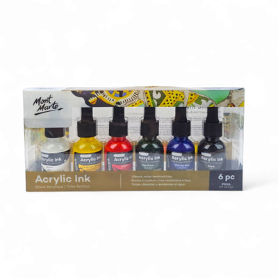 Mont Marte Fluoro Acrylic Ink 20ml - 6 Pcs