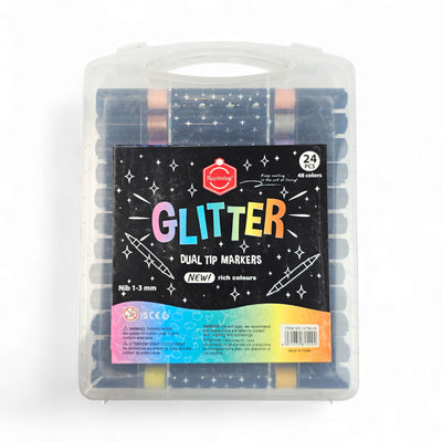 Keep Smiling Glitter Dual Tip Markers GTM-24