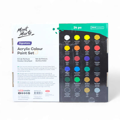 Mont Marte Acrylic Paint Set 36ml- 24 Colors