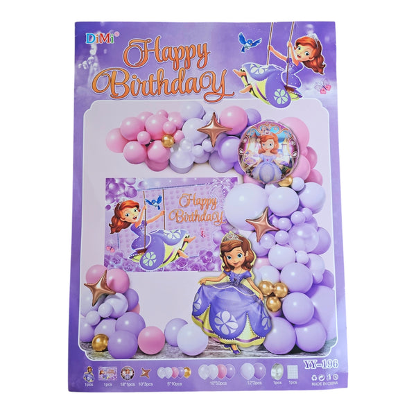 Happy Birthday Sofia Theme Balloon Set YY-196
