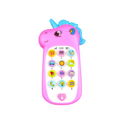 Kids Unicorn Learning Phone Toy Pink