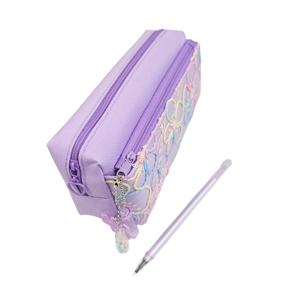 Floral Embroidered Pouch 9150