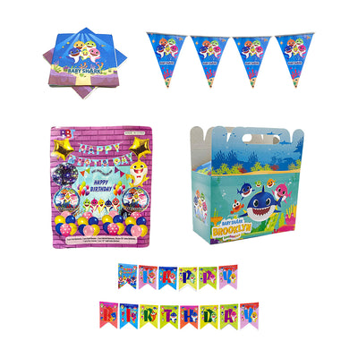 Baby Shark Theme Birthday Party Set - 10-Piece, Inspired Kit for a Splashing Celebration