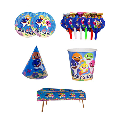 Baby Shark Theme Birthday Party Set - 10-Piece, Inspired Kit for a Splashing Celebration