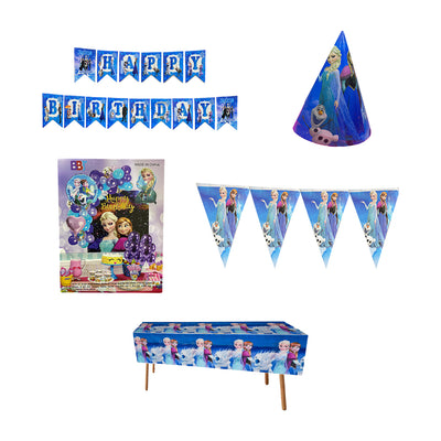 Frozen Themed Birthday Party Set - Complete 10-Item Box for Magical Celebrations