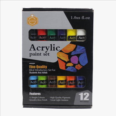 Keep Smiling Acrylic Paint Set 30ml - 12 Pcs