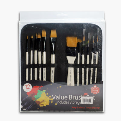 Keep Smiling Artist Value Brush Set 12 Pcs