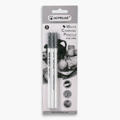 ACMELIAE White Charcoal Pencil - 3 Pcs