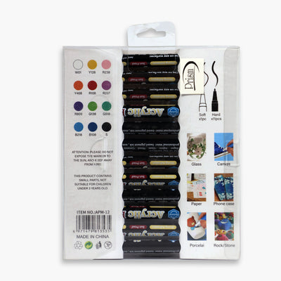 Keep Smiling Acrylic Paint Marker 2mm - 12 Pcs