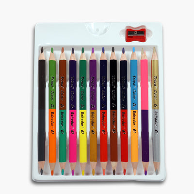 Bahadur Jumbo Trica 24 Bicolor with Sharpener