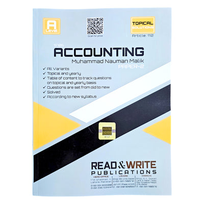 Read & Write A Levels Accounting P-2 Topical Solved Past Papers 112