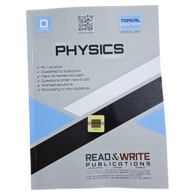 Read & Write O Levels Physics P-1 Topical Past Papers 287