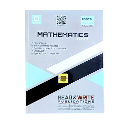 Read & Write O LevelsMathematics P-1 TopicalPast Papers 261