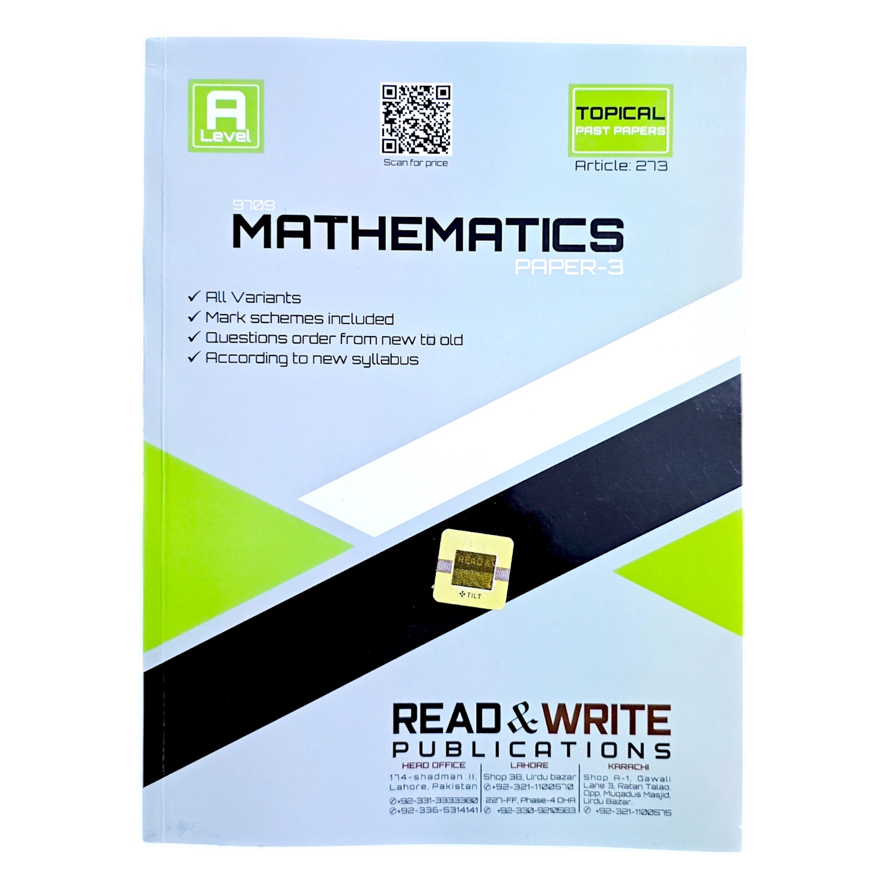 Read Math Papers Read & Write A Levels Mathematics P-3 Topical Past Papers 273 ...