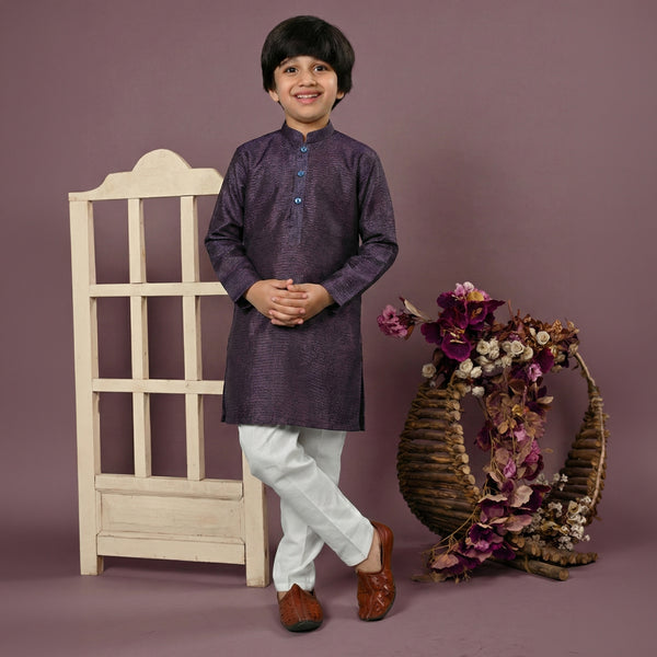 Boys Cotton Purple Kurta Shalwar
