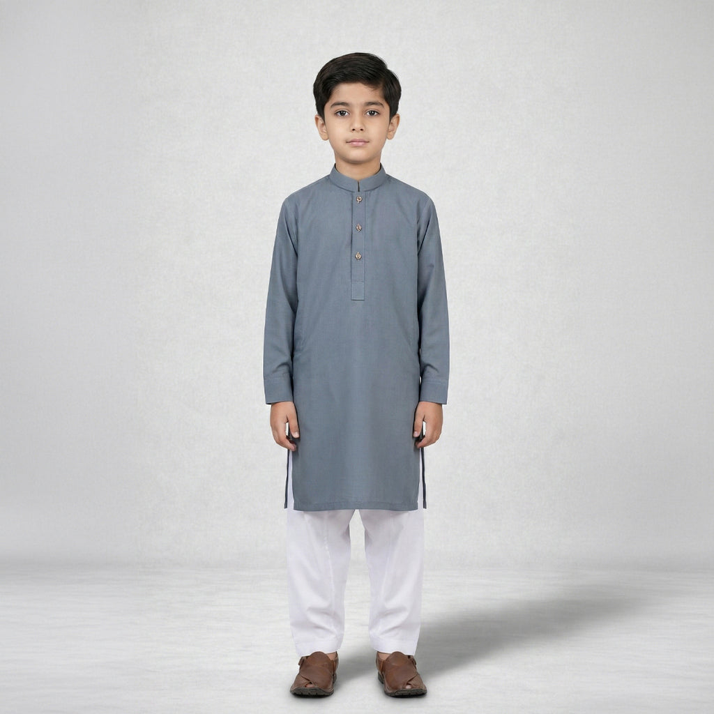Boys Wash & Wear Z Grey Kurta Pajama