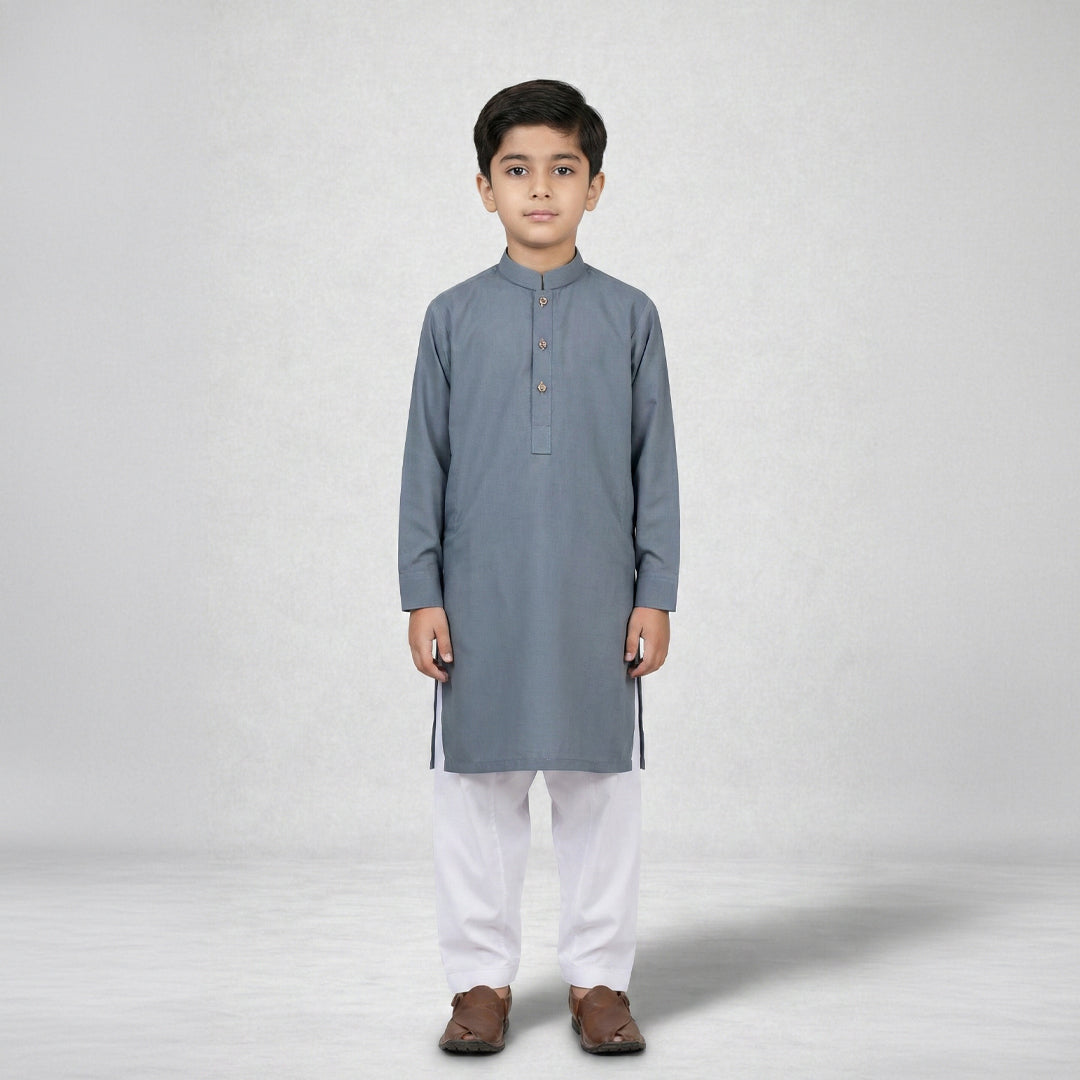 Boys Wash & Wear Z Grey Kurta Pajama