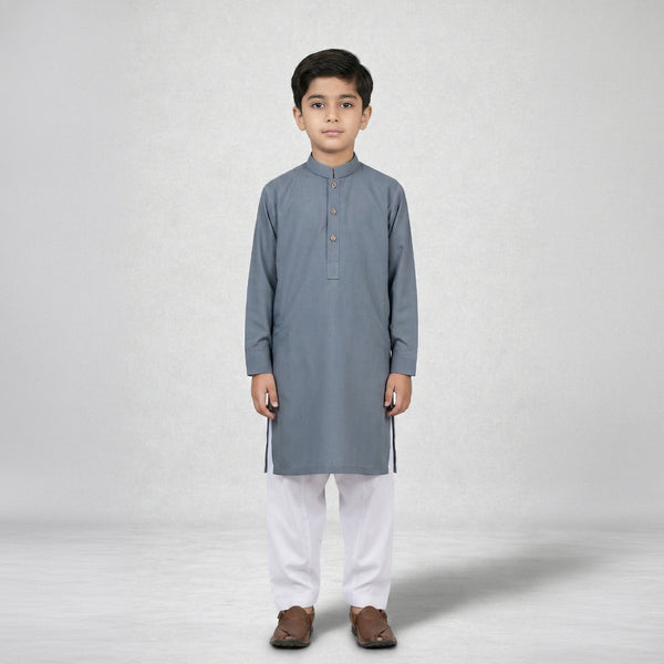 Boys Wash & Wear Z Grey Kurta Pajama