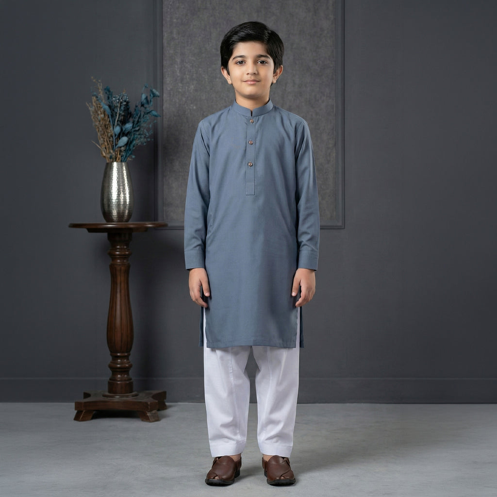 Boys Wash & Wear Z Grey Kurta Pajama