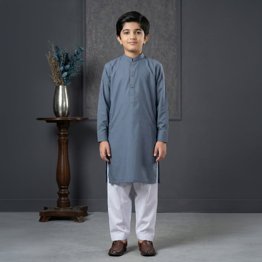 Boys Wash & Wear Z Grey Kurta Pajama
