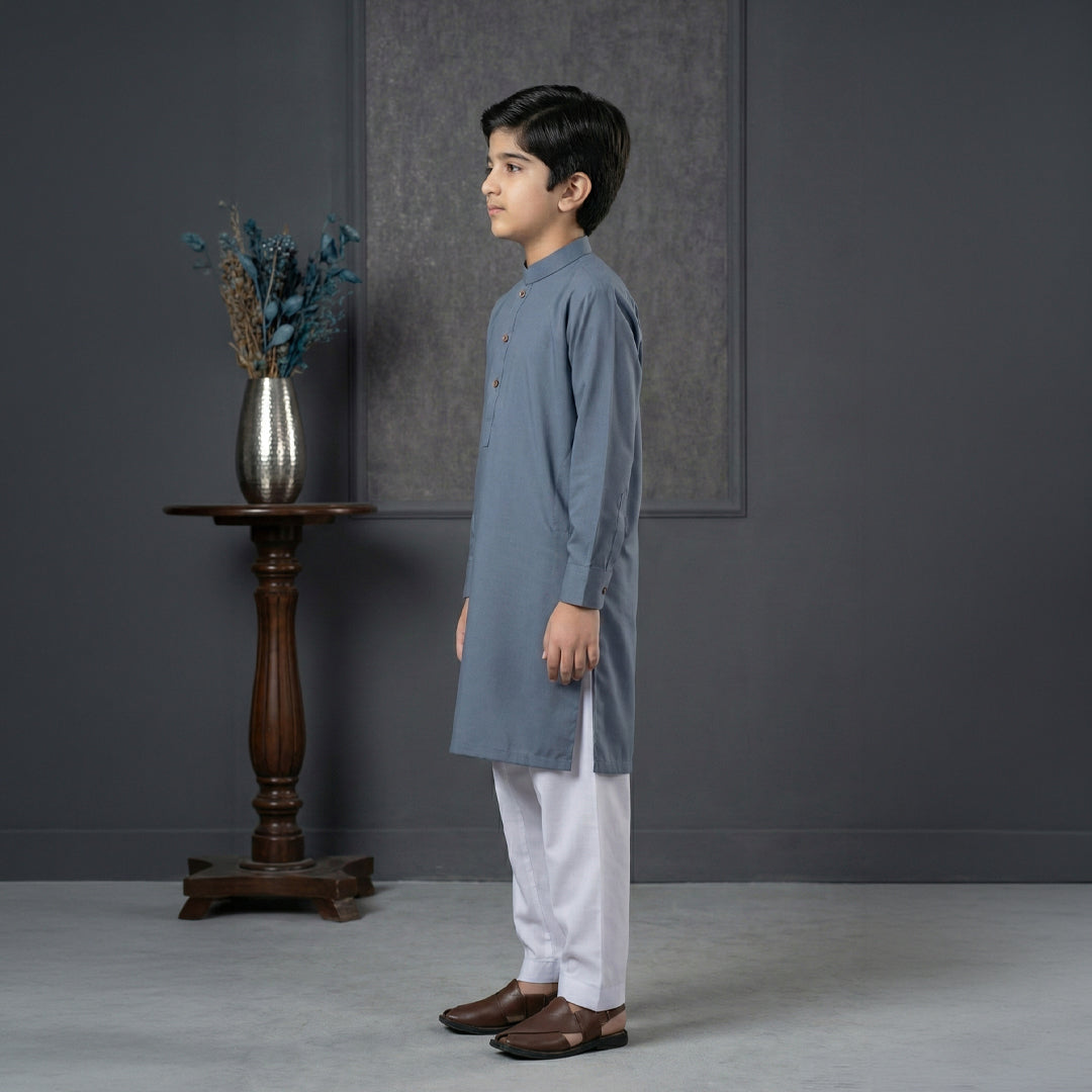 Boys Wash & Wear Z Grey Kurta Pajama