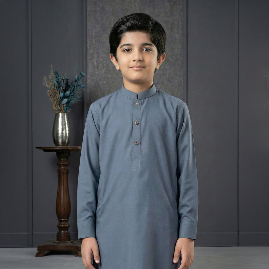 Boys Wash & Wear Z Grey Kurta Pajama