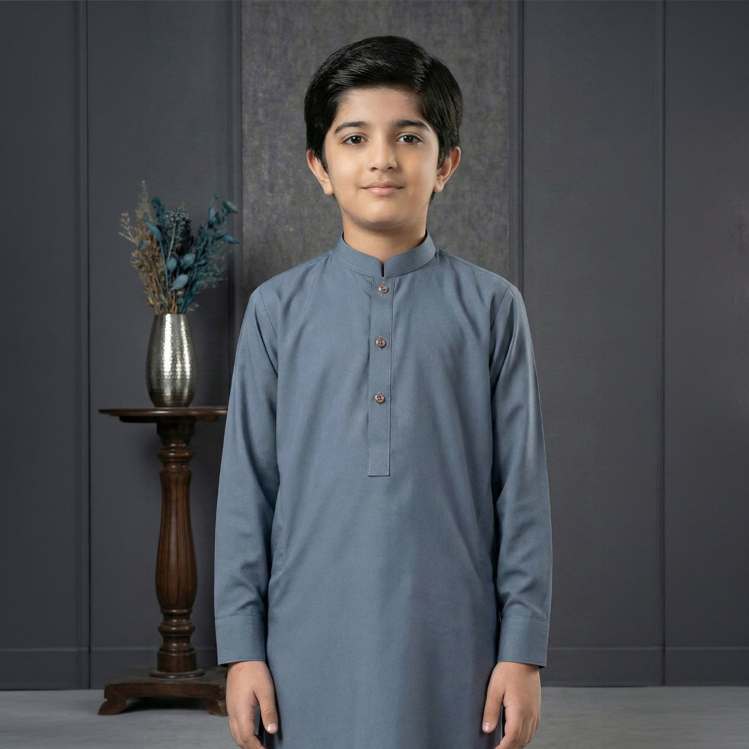 Boys Wash & Wear Z Grey Kurta Pajama