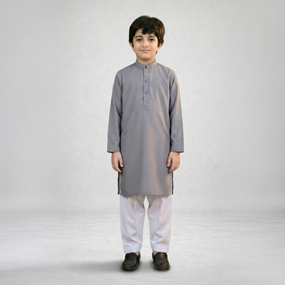 Boys Wash & Wear N Grey Kurta Pajama