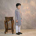 Boys Wash & Wear N Grey Kurta Pajama