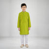 Boys Cotton Lime Green Kurta Pajama