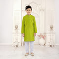Boys Cotton Lime Green Kurta Pajama