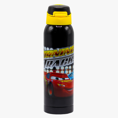 Adorable character water bottle designed specifically for kids. Burning the Track character for boys. Stainless steel and durable materials.