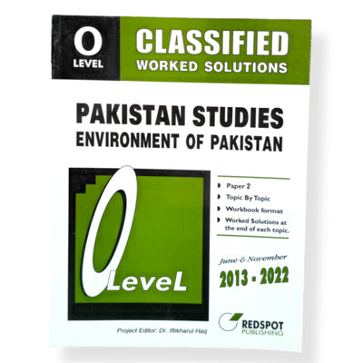 Redspot O Level Classified Pakistan Studies P2