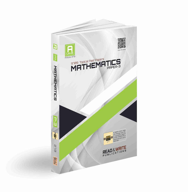 Read & Write A Levels Mathematics P-3 Topical Past Papers 273