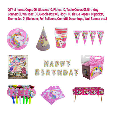 Enchanted Unicorn Birthday Party Set - 10-Piece Magical Celebration Kit