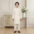 Boys Wash & Wear Off White Kurta Pajama
