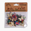 Pack of Happy Handmade Wooden Butterflies for Decoration