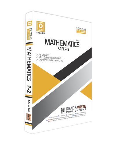 Read & Write O Levels Mathematics P-2 Topical Past Papers 268