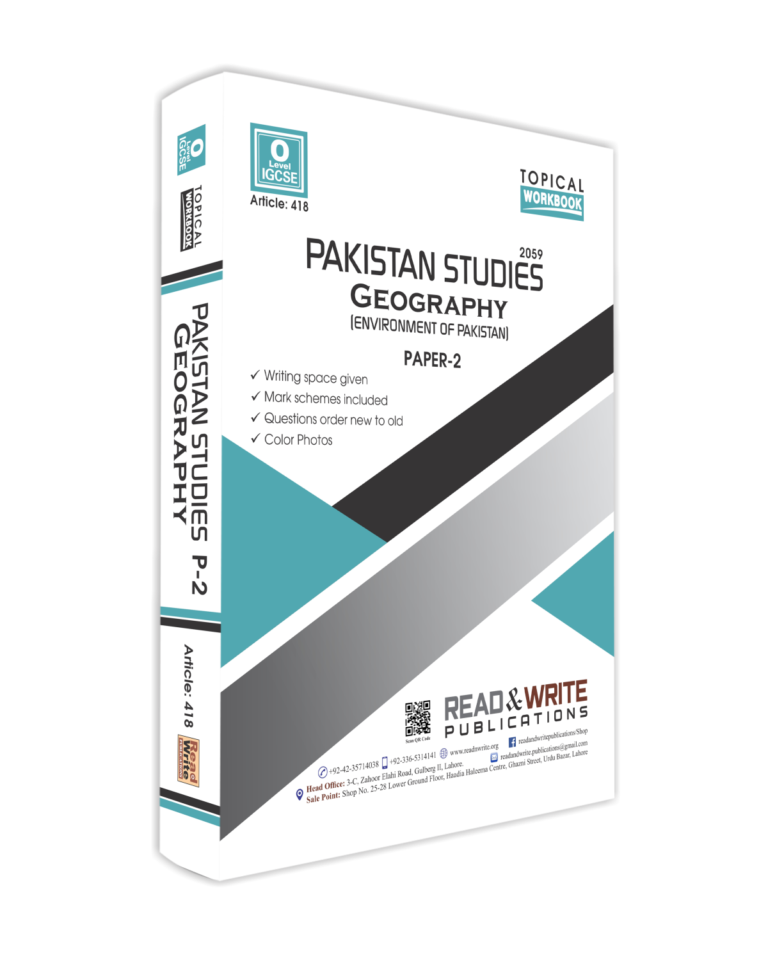 Read & Write O Levels Pakistan Studies Geography P-2 Topical Past Pape ...