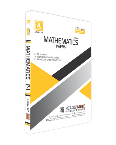 Read & Write A Levels Mathematics P-1 Topical Past Papers 271