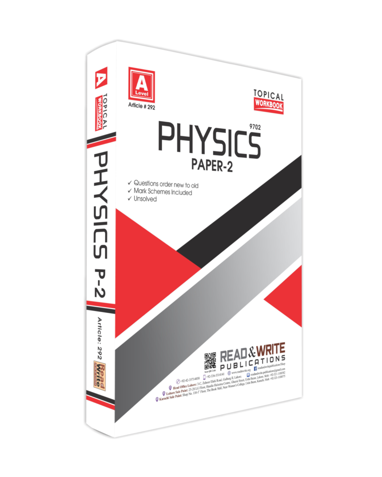 Read & Write A Levels Physics P-2 Topical Past Papers 292 – ReadStore.pk